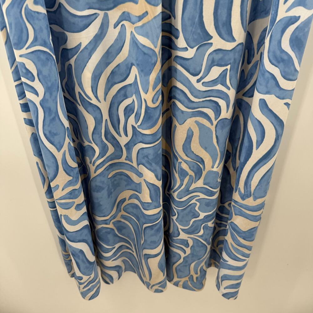 Maggy London Dress Women's SZ 10 NWT Maxi Blue Empire Waist Sleeveless Keyhole - Picture 14 of 16